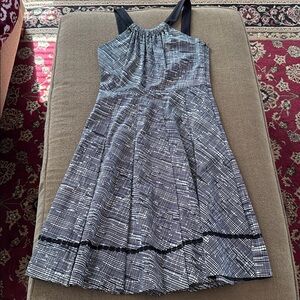 Penta Black & White Lined Sleeveless Halter Dress Size 2 (TD)